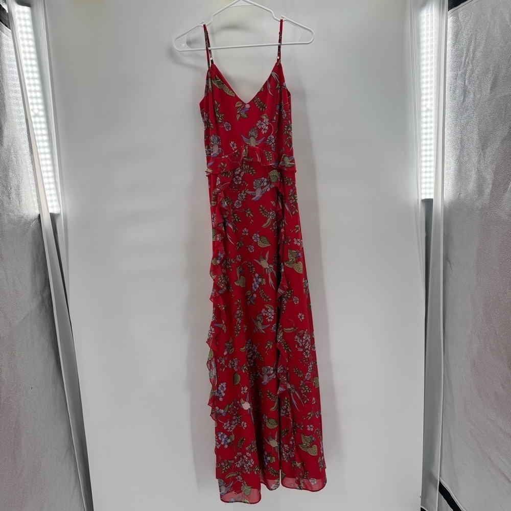 Nanette Lepore Floral Red Maxi Dress size 6